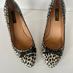 Ann Taylor Cow Fur Cheetah print pumps
